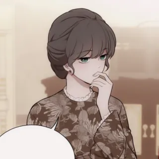 🪔 92232edc donna, cartone animato, ritratto, anime whatsapp sticker