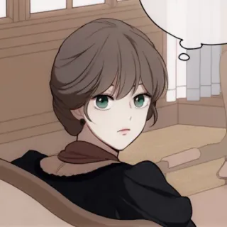 ✖️ 9bc5bc75 donna, cartone animato, ritratto, femminile, illustrazione, anime whatsapp sticker