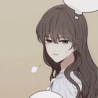 ✖️ c643601e Anime, Ragazza, Donna, Cartone animato, Personaggio, Triste, Emozione, Disegno whatsapp sticker