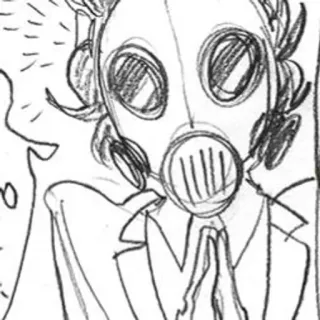 🧪 17e3480f противогаз, защита, эскиз, рисунок, безопасность, заражение telegram sticker