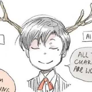 📼 3b62da5d ALL THE CHARACTERS ARE WORKING Аниме, Персонаж, Иллюстрация telegram sticker