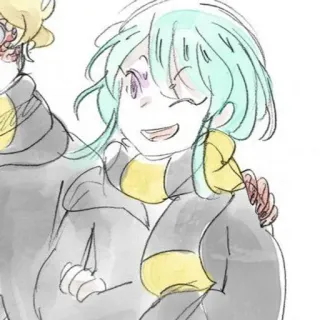 🧪 4d7d9cfc аниме, мультфильм, девушка, персонаж, друг, улыбается telegram sticker