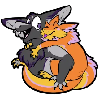 💛 1b420ce4 인수, 만화, 퍼리, 캐릭터, 동물, 친근한 whatsapp sticker