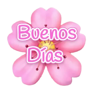 🌤️ 057498a0 Buenos Dias 花, 挨拶, スペイン語, おはよう telegram sticker