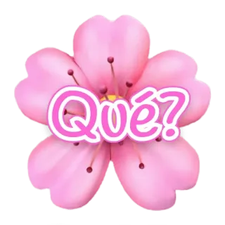 🤨 62ddb49d Qué? 質問, スペイン語, 花 telegram sticker