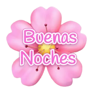 🌌 c66923af Buenas Noches おやすみ, 花, ピンク, 挨拶, スペイン語, おやすみ telegram sticker