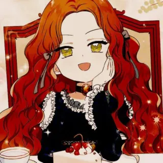 🍓 2eb5de43 dibujos animados, chica, anime, lindo, ilustración telegram sticker