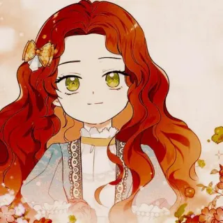🍓 90b2ee5b niña, pelo rojo, dibujos animados, anime, niño telegram sticker