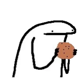 🍪 430cc341 flork, クッキー, 食べる, 漫画 telegram sticker