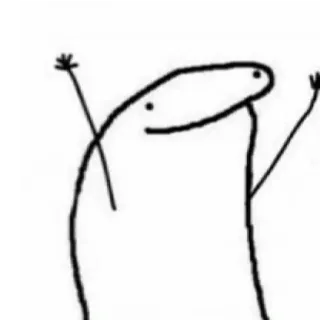 😃 61cd14ac 棒人間, ミニマリスト, イラスト, シンプル, 手を振る, 漫画 telegram sticker