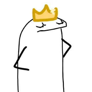 👸 8dcb3b14 王様, 王冠, キャラクター, 棒人間, 漫画, 面白い telegram sticker