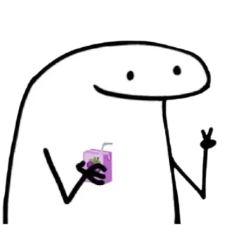 ✌️ b5d7c645 flork, 棒人間, ジュースパック, ピースサイン telegram sticker