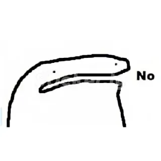 😒 dcbd9866 No アニメ, ミーム, シンプル, いいえ telegram sticker