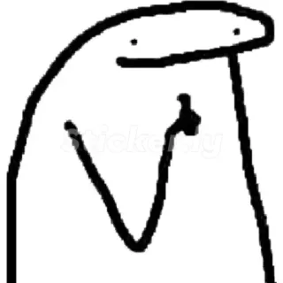 👍 e8eba344 棒人間, 侮辱的なジェスチャー, 漫画, ユーモア, ミーム telegram sticker