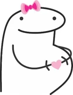 🍼 1d24a213 FlorkofCows enceinte, coeur, mignon, autocollant, Florkofcows, nœud whatsapp sticker