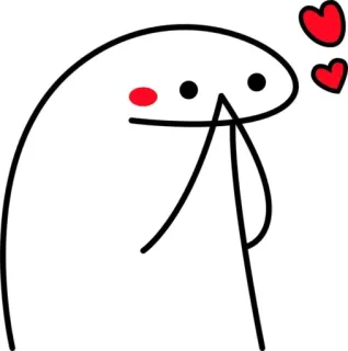 😍 6d55b6a5 flork, amour, cœur, mignon, dessin, personnage whatsapp sticker