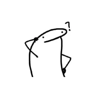 🤔 c887f125 bonhomme allumette, question, confus, simple, art whatsapp sticker