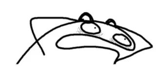 😱 b6ec2ac2 Bazgroł, Kreskówka, Zabawne, Abstrakcja, Meme telegram sticker