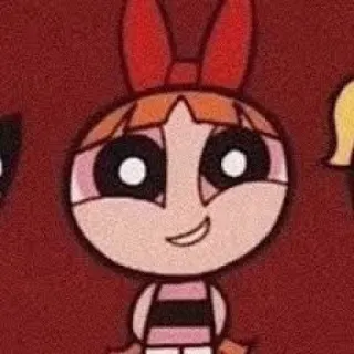 😄 473543a5 Blossom The Powerpuff Girls Cartone animato, Ragazza, Supereroe, Le Superchicche, Carino telegram sticker