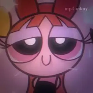 🤩 79192759 Blossom The Powerpuff Girls cartone animato, ragazza, supereroe, carino telegram sticker