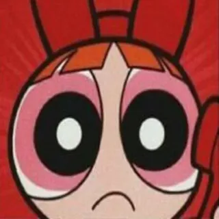 😶 84214632 Blossom Powerpuff Girls cartone animato, ragazza, fiore, powerpuff telegram sticker