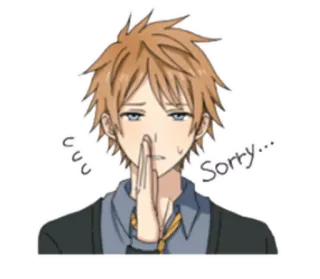 😅 103d8169 Sorry... อนิเมะ, ขอโทษ, คำขอโทษ, ตัวละคร, สีหน้า, น่ารัก telegram sticker