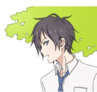 😋 1866725c อนิเมะ, เด็กผู้ชาย, การ์ตูน, ชุดนักเรียน, นักเรียน telegram sticker