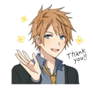 👌 8f0ca00a Thank you!! อนิเมะ, ขอบคุณ, ทักทาย, การ์ตูน, เป็นมิตร telegram sticker