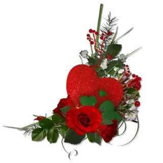 🌹 1881f62a ดอกไม้, หัวใจ, กุหลาบ, ความรัก, สีแดง, การจัดดอกไม้, ตกแต่ง telegram sticker