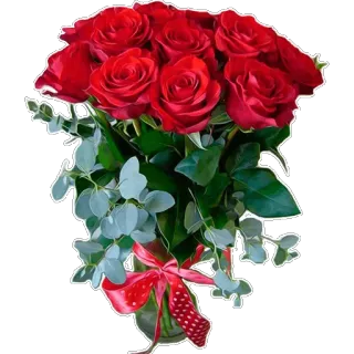 🌹 32ec78b7 ดอกไม้, กุหลาบ, ช่อดอกไม้, กุหลาบแดง, ลายดอก, ของขวัญ, ความรัก telegram sticker