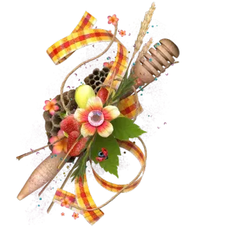 🌸 90d0cca3 ดอกไม้, ริบบิ้น, ลายดอก, ของตกแต่ง, ธรรมชาติ, พืช telegram sticker