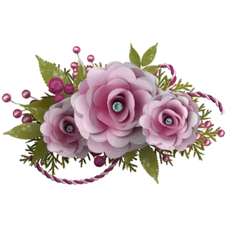 🌹 d425ecb9 ดอกไม้, ดอกกุหลาบ, ลายดอก, ธรรมชาติ, สีชมพู, ตกแต่ง telegram sticker