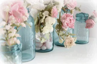 🌸 c418ec32 цветы, банки, розы, винтаж, цветочная композиция, декор telegram sticker