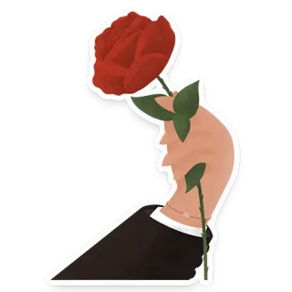 🌹 aa91bde1 mawar, bunga, tangan, estetik whatsapp sticker