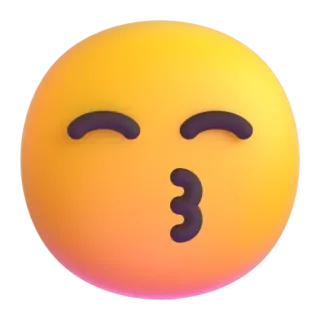 😚 432bb815 emoji, kuss, gesicht, gelb telegram sticker