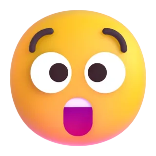 😮 afccd98b Emoji, Überrascht, Schockiert, Erstaunt, Gesicht telegram sticker