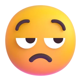 😟 c7d399d9 Emoji, Gelangweilt, Unbeeindruckt, Ausdruck, Gesicht telegram sticker