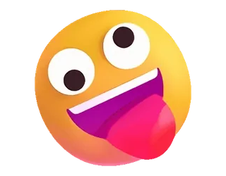 🤪 0599f60a Эмодзи, язык, глупый, мультфильм, лицо, выражение whatsapp sticker