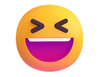 😆 105dc604 Эмодзи, Смех, Счастливый, Смайлик, Лицо, Радость whatsapp sticker