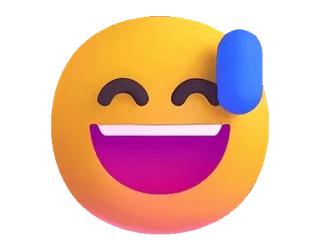 😅 57c39d50 Эмодзи, Смайлик, Лицо со слезами радости, Выражение, Мультфильм, Счастливый whatsapp sticker