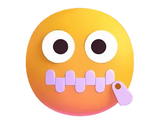 🤐 6587dbf8 Эмодзи, Рот на замке, Тишина, Секрет, Заткнись, Конфиденциально, Стикер эмодзи whatsapp sticker