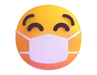 😷 d19ad569 이모지, 마스크, 얼굴, 의료, 코로나, 팬데믹, 건강 telegram sticker