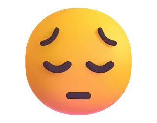 😔 e9fee15b 이모지, 슬픔, 불행, 얼굴, 표정 telegram sticker