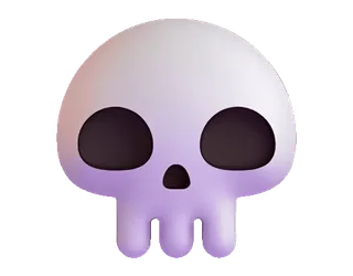 💀 60122d09 schedel, dood, spookachtig, Halloween, gevaar, waarschuwing telegram sticker