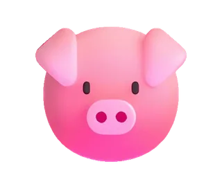 🐷 2fb8fb86 猪, 动物, 可爱, 粉色, 表情符号 telegram sticker