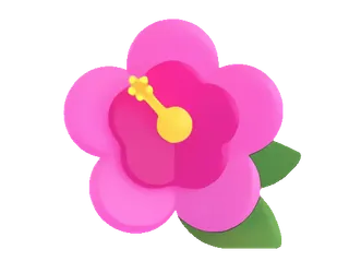 🌿 8569255e 花, 粉色, 芙蓉, 花卉, 绽放, 植物 telegram sticker