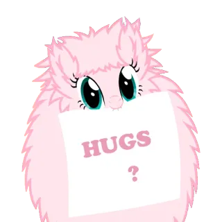 😙 3da547d4 HUGS? ハグ, ポニー, 可愛い, ピンク, 動物 telegram sticker