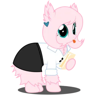 🤓 4570c030 ポニー, 漫画, ピンク, 動物, 毛皮 telegram sticker