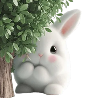😨 264024aa Hase, Kaninchen, Tier, süß, flauschig, Frühling, Ostern telegram sticker