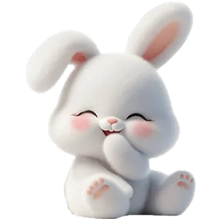 🤭 b45de77c Hase, niedlich, Tier, kawaii, Kaninchen, Illustration, Aufkleber, Cartoon telegram sticker
